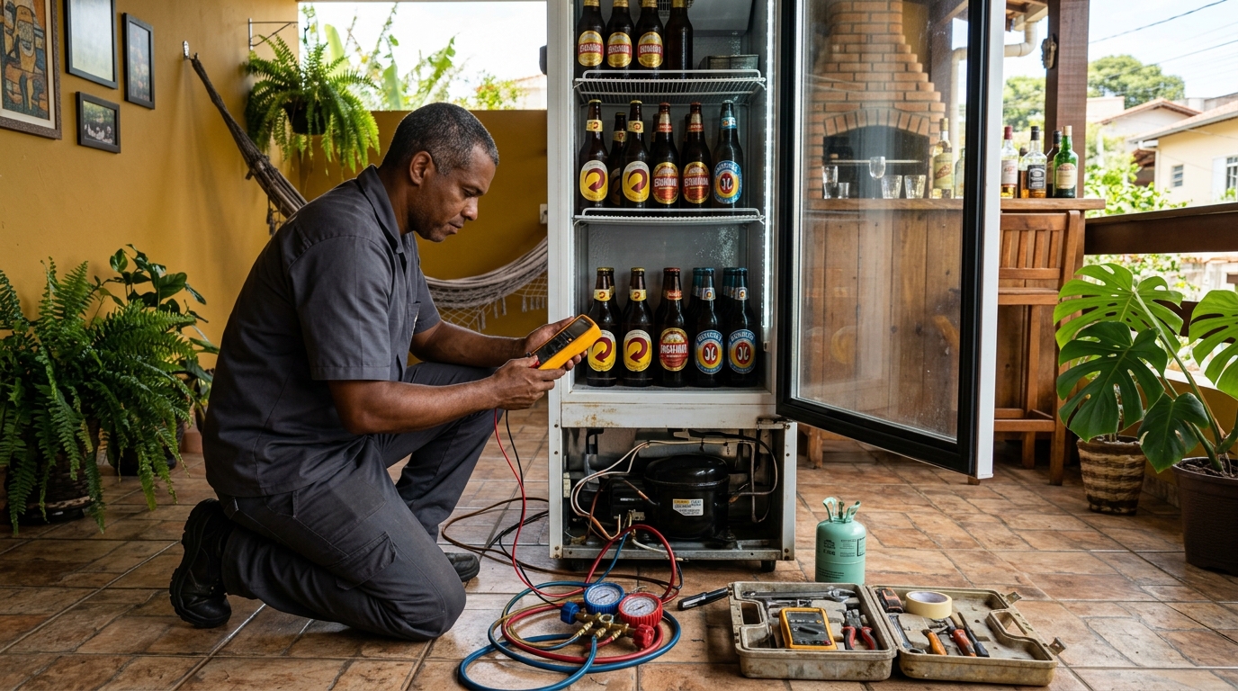 Manutenção da placa eletrônica de cervejeira na Nova Constituinte, Salvador‑BA