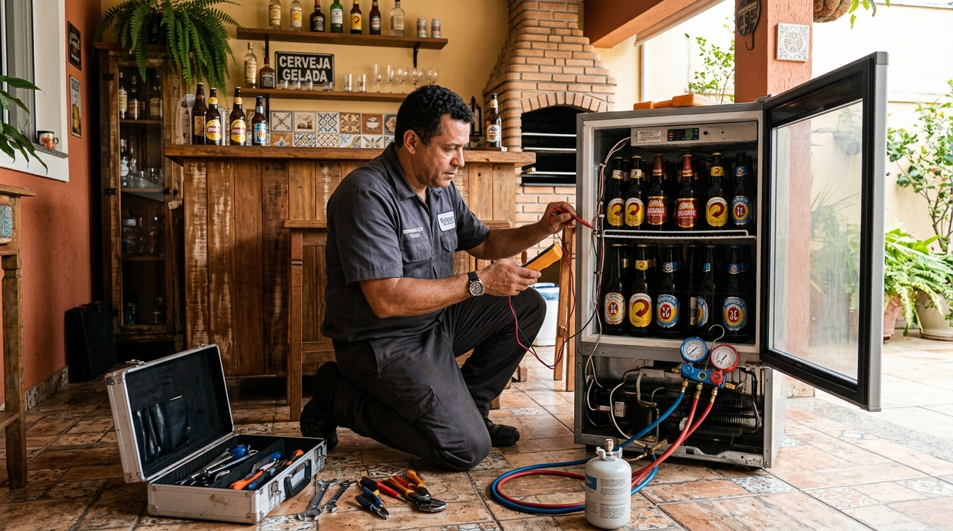 Aplicação de gás refrigerante em cervejeira atendida na Nova Constituinte, Salvador‑BA